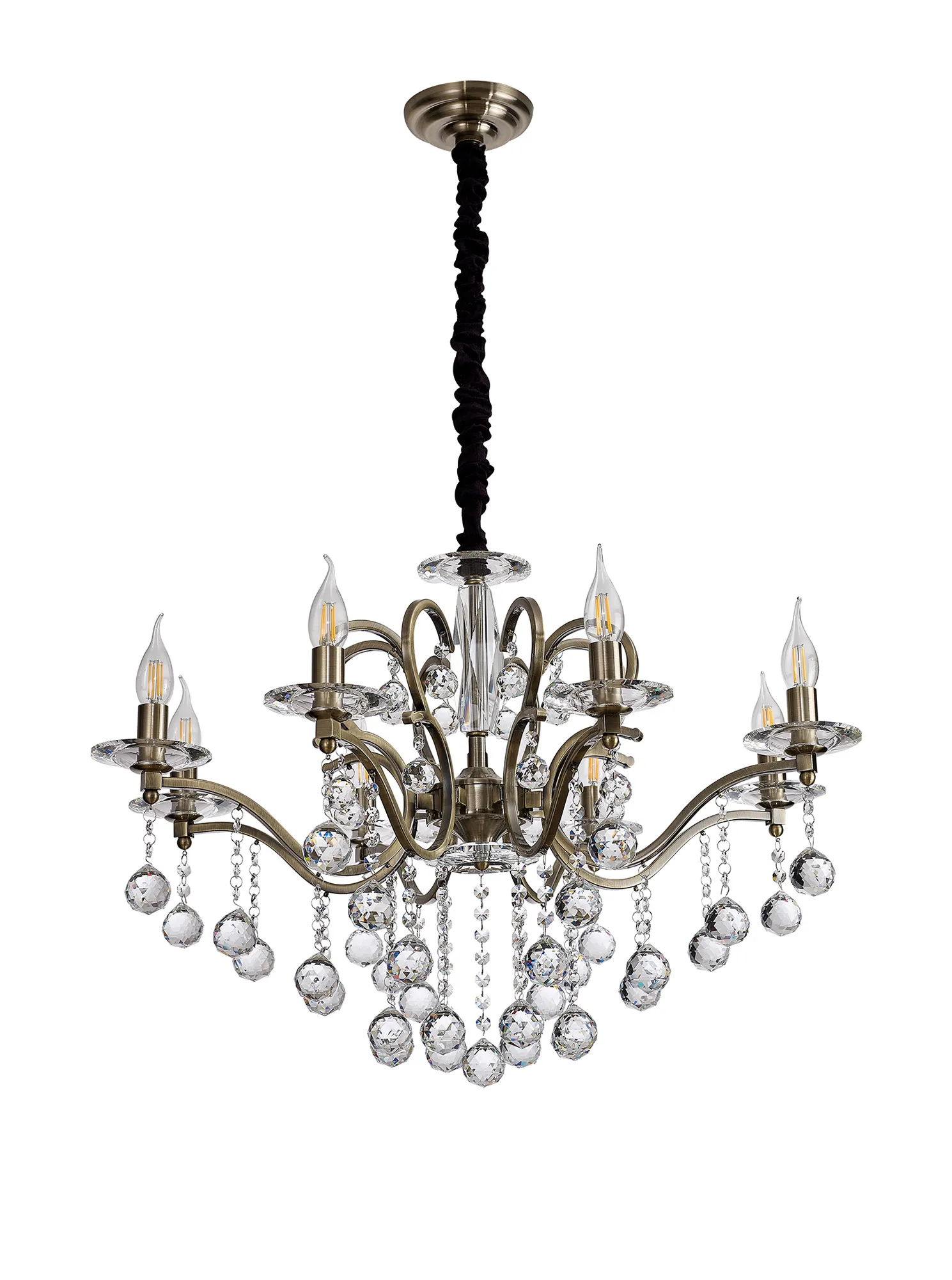 Zinta 8Lt Crystal Chandelier - Various Colours - Image 16