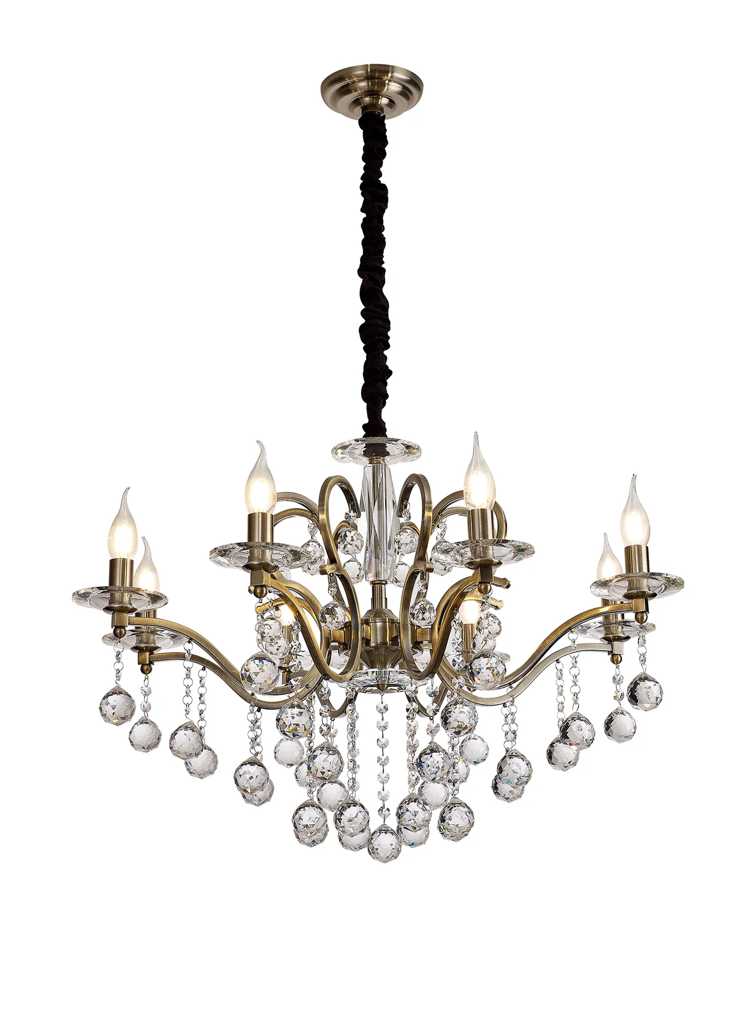 Zinta 8Lt Crystal Chandelier - Various Colours - Image 18
