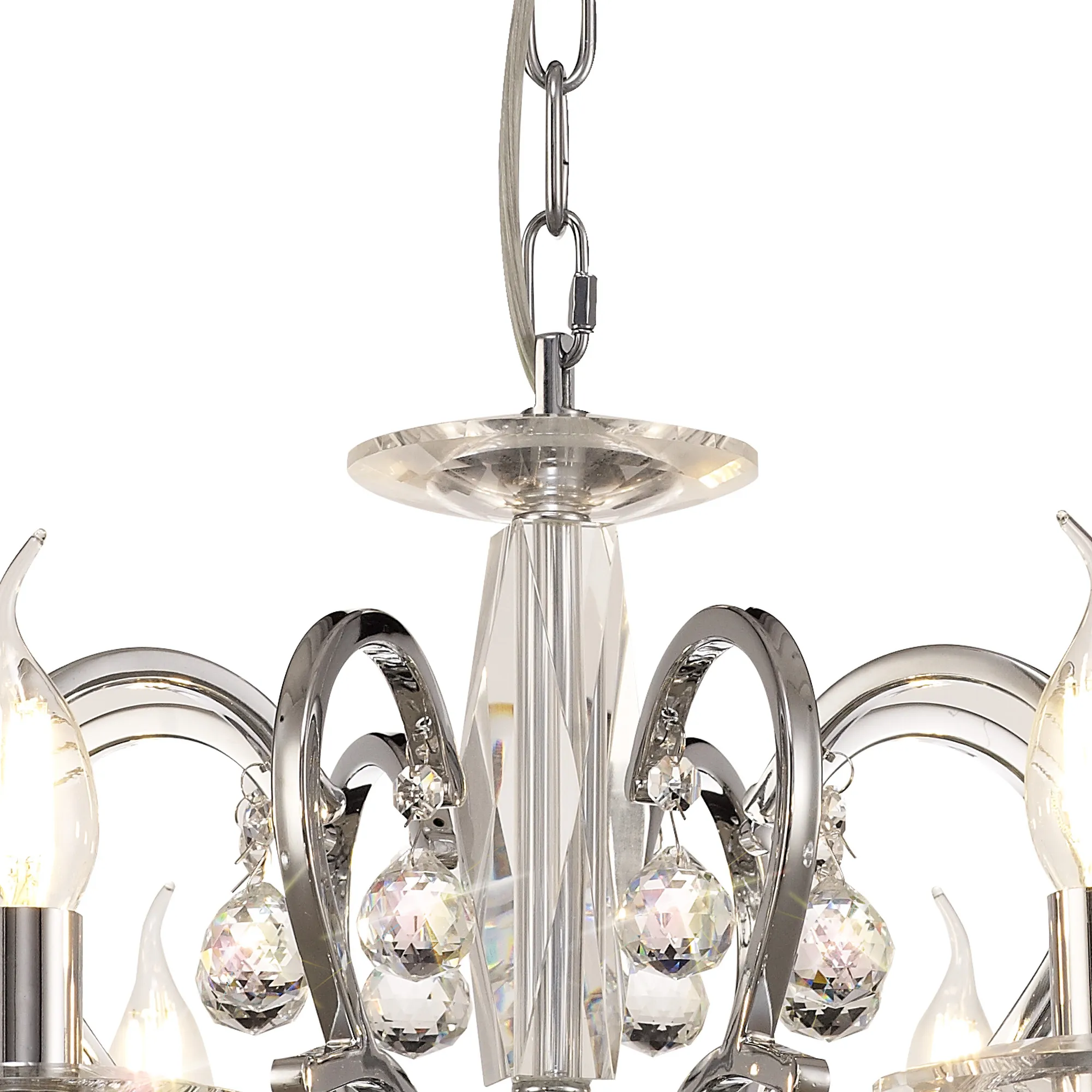 Zinta 8Lt Crystal Chandelier - Various Colours - Image 7