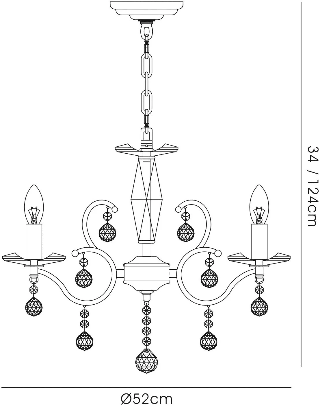 Zinta 4/6 Light Pendant - Various Finishes - Image 31