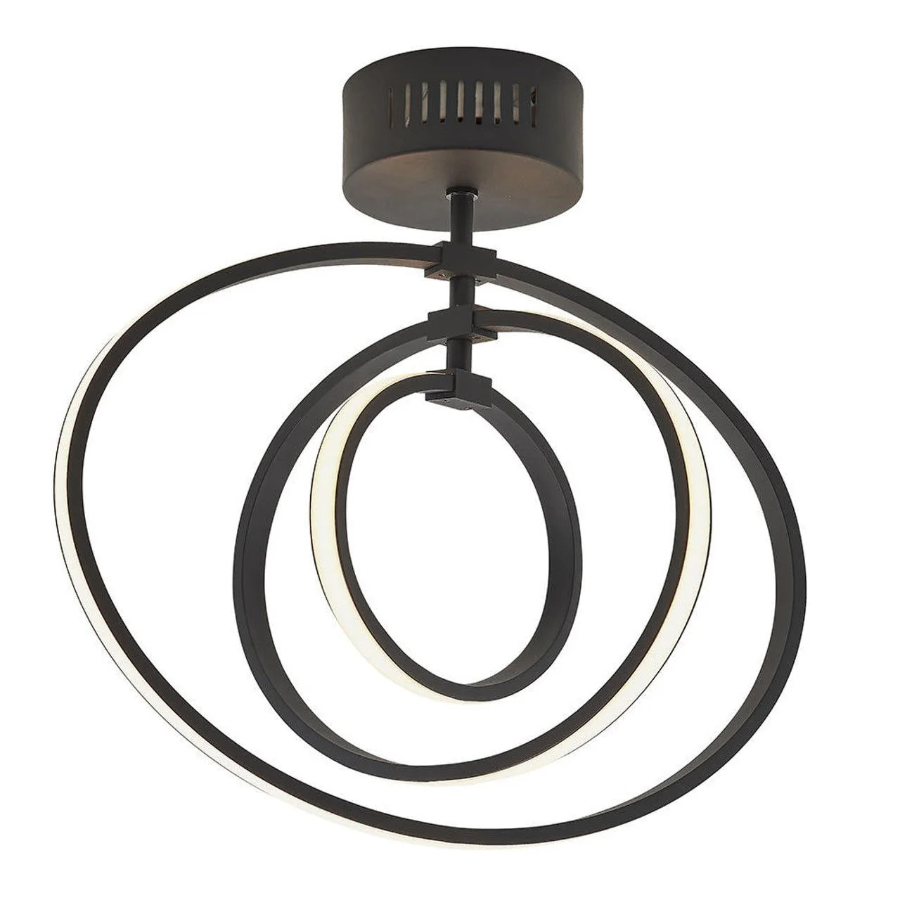Zodiac 3Lt Semi Flush - Black/Chrome - Image 2