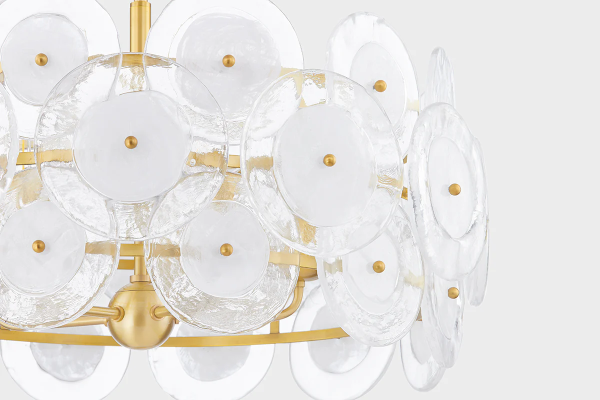 Zoella 3/5Lt Chandelier - Aged Brass - Image 3