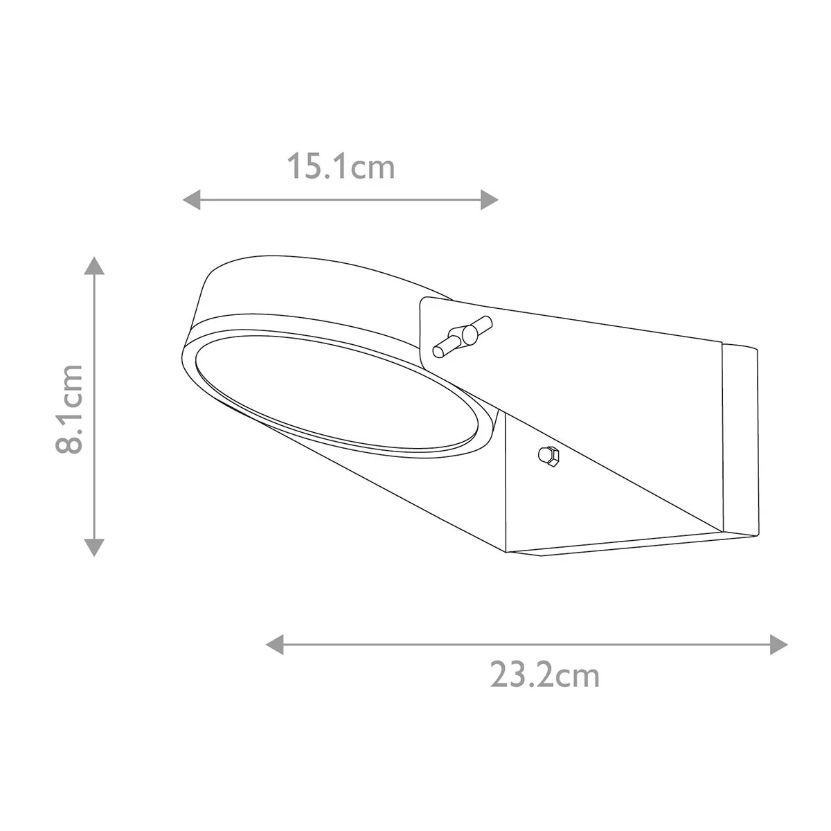 Zola LED Wall Lantern - Grey Integrated LED IP44 - Image 5