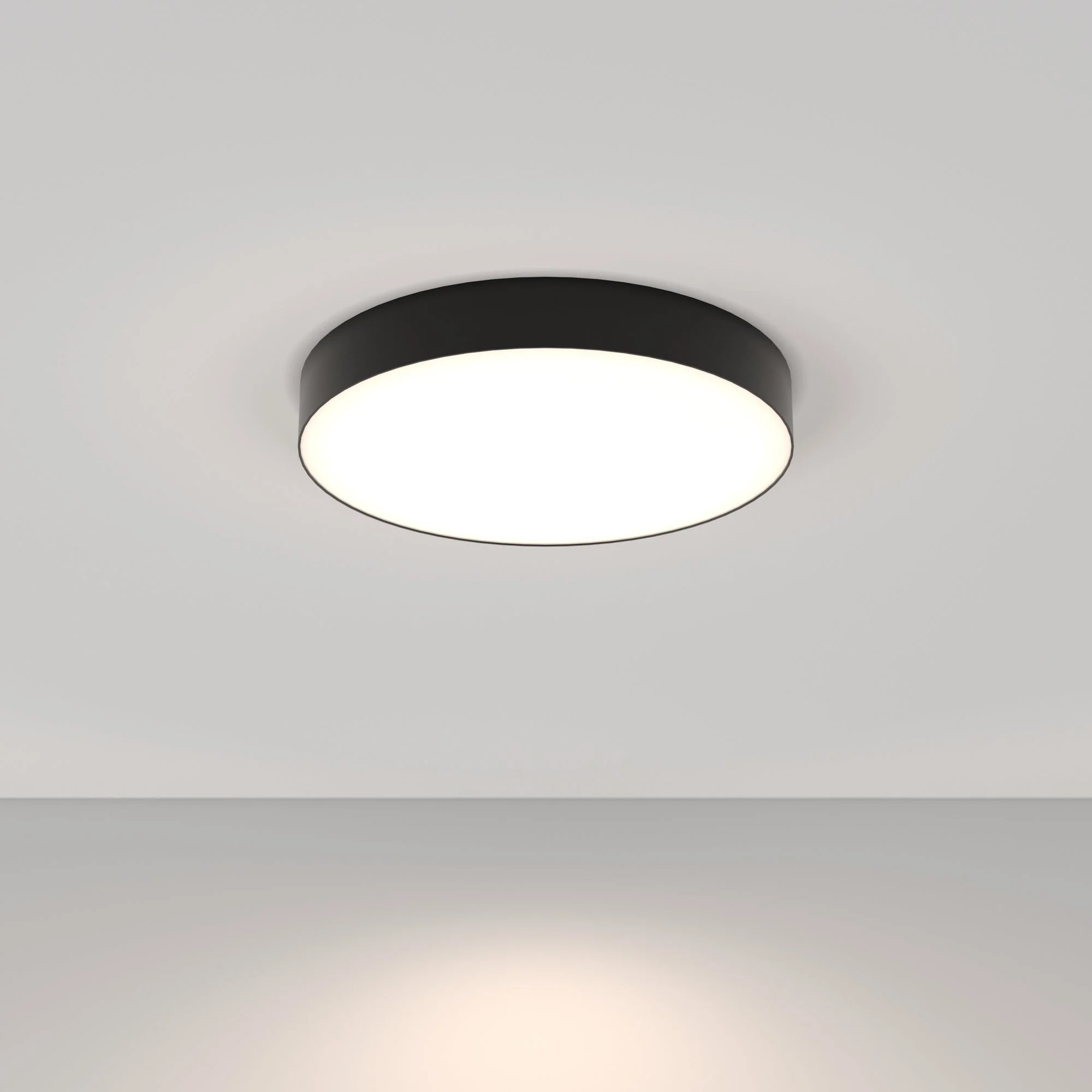 Zon LED Flush Ceiling Light - White/Black Finish - Image 24