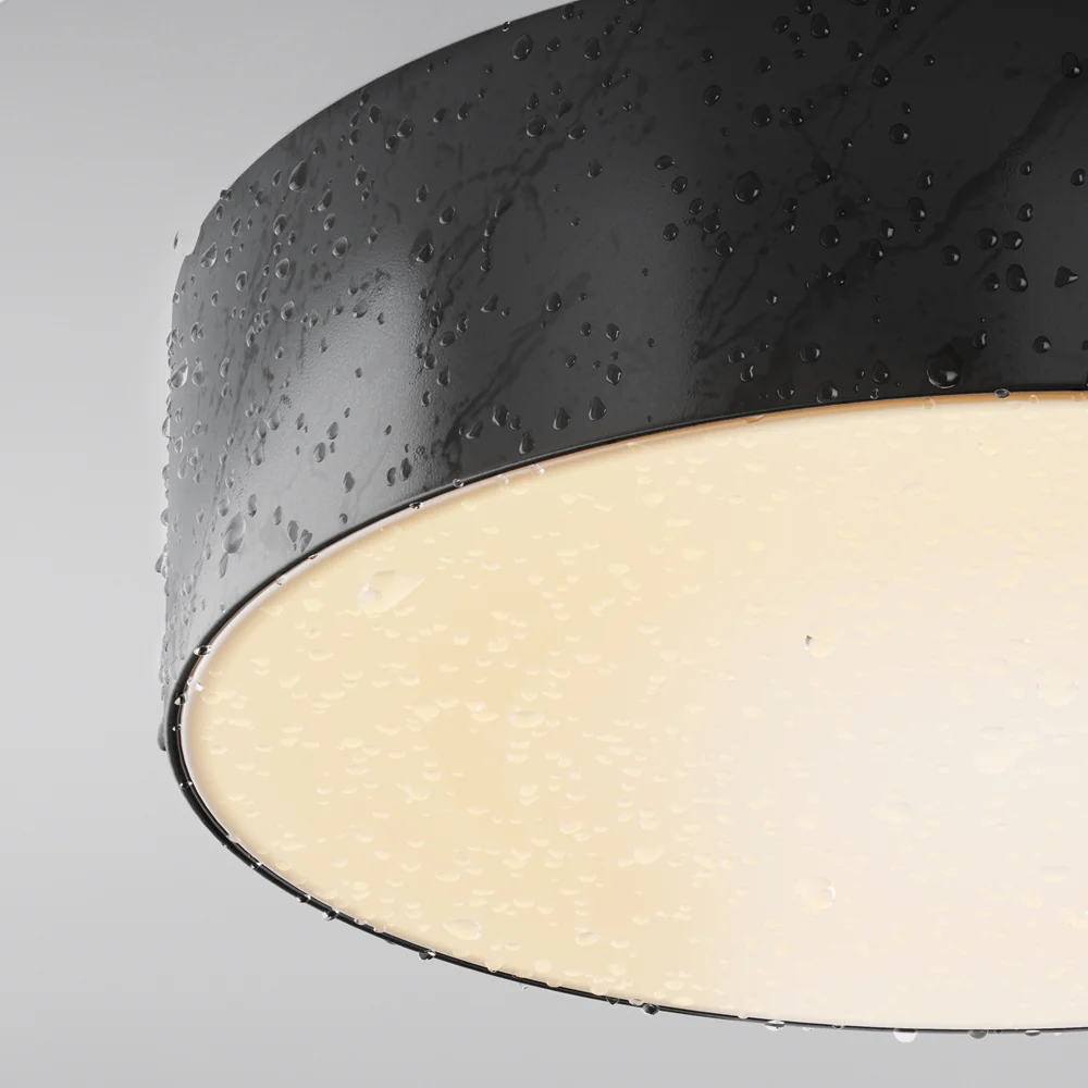 Zon Outdoor Flush Light IP65- Black/ White Finishes - Image 12