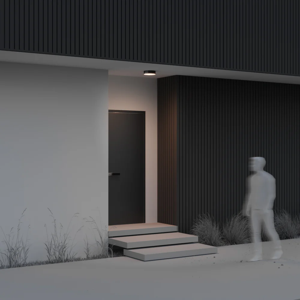 Zon Outdoor Flush Light IP65- Black/ White Finishes - Image 14