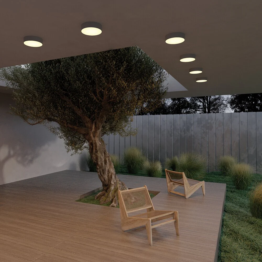 Zon Outdoor Flush Light IP65- Black/ White Finishes - Image 16