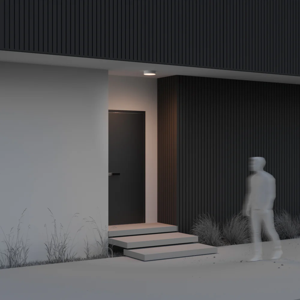 Zon Outdoor Flush Light IP65- Black/ White Finishes - Image 17