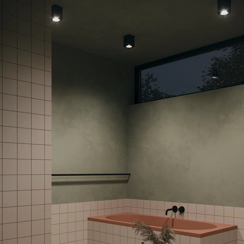 Zoom Square Flush Spotlight IP65 - Black/White - Image 5