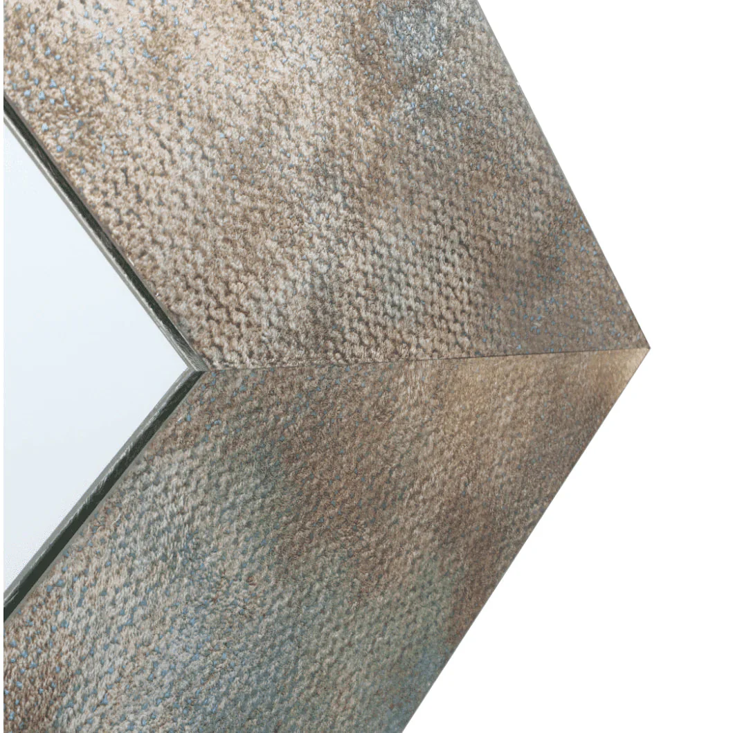 Zuri Rectangular Mirror - Blue Undertones Finish - Image 2