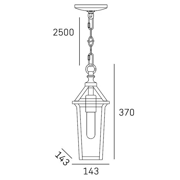 Zurich Outdoor 1/3Lt Pendant Light - Image 4