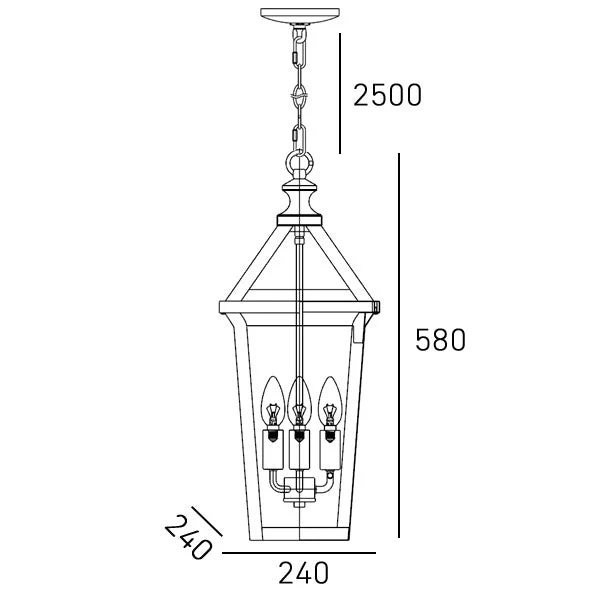 Zurich Outdoor 1/3Lt Pendant Light - Image 6
